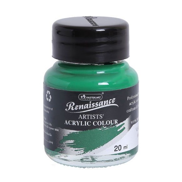 Màu Masterart - Acrylic Renaissance 20ML Xanh Lá Cây Viridian Hue (BT)#122