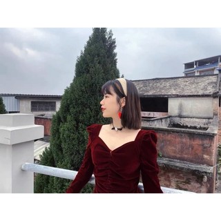 ĐẦM MIDI NHUNG ĐUÔI CÁ