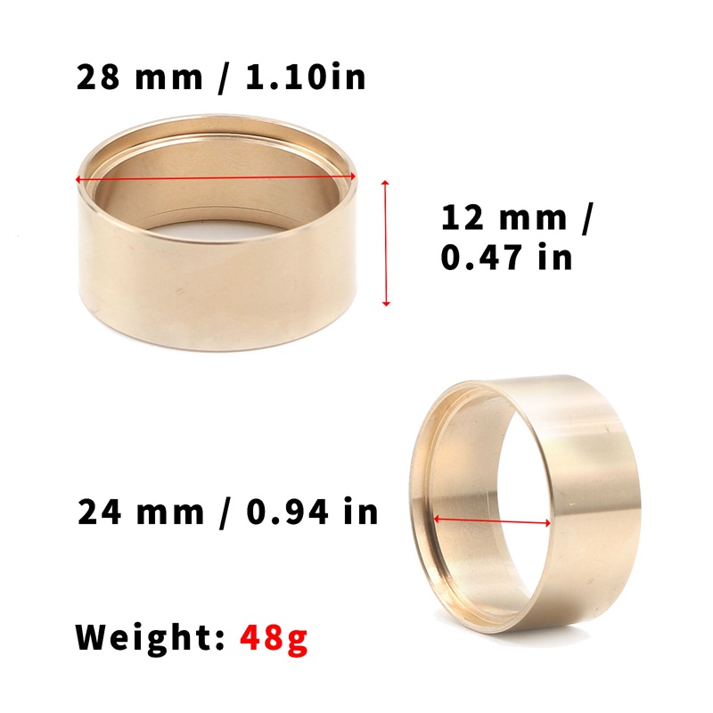 Set 4 Vòng Khóa Bánh Xe 12G 1.0 Inch Cho Xe Điều Khiển Từ Xa Axial SCX24 1 / 24