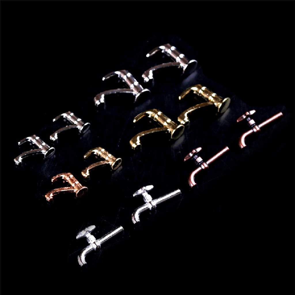 Bộ 2 Vòi Nước Bằng Hợp Kim Tỉ Lệ 1: 12 Dùng Trang Trí Nhà Búp Bê