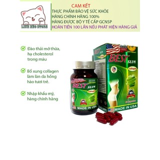 Viên uống giảm cân best slim collagen- hộp 40 viên- nhập khẩu mỹ- hàng chính hãng.