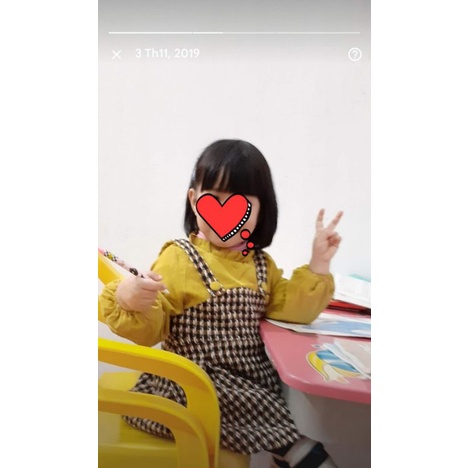 VÁY NỈ DẠ PHỐI KẺ KARO CHO BÉ