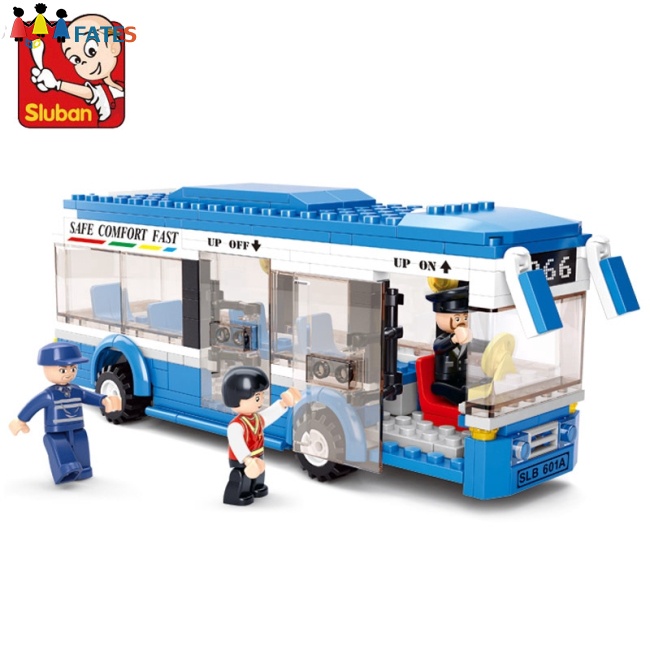 Fa Bộ 238 Miếng Đồ Chơi LEGO Lắp Ráp Xe Buýt Sluban 0330 City Series