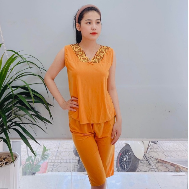 Đồ bộ ngủ thun lạnh QUẦN LỬNG - MẪU 2