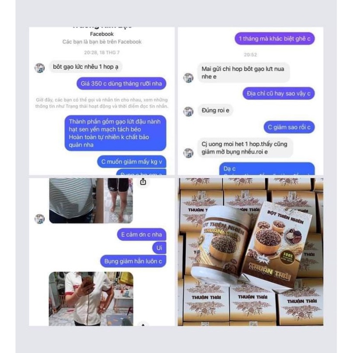 Bột gạo lức giảm cân thiên nhiên 1 hộp 950gr