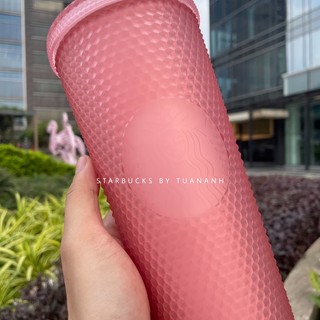 [Chính hãng] Ly Starbucks Studded Soft Touch Pink 710ml