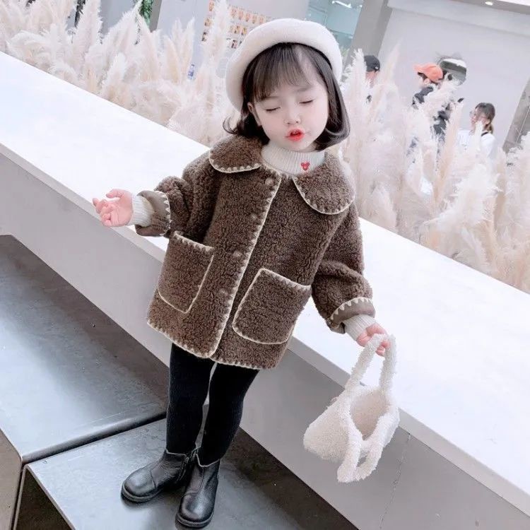 Áo Khoác Len Lông Cừu Dáng Rộng