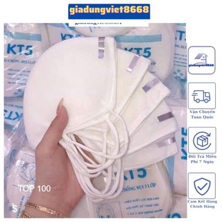 Khẩu trang KT5 có nẹp sét 5 cái chống bụi ,chống vi khuẩn tái sử dụng