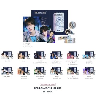 Bộ ảnh ar ticket smcu nct red velvet aespa snsd exo nguyên seal