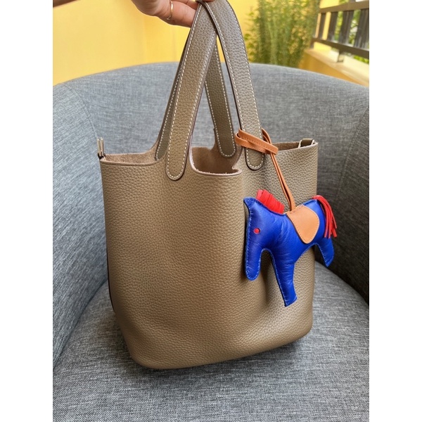 Túi xách hm Picotin bản khâu da nhập khẩu size 23