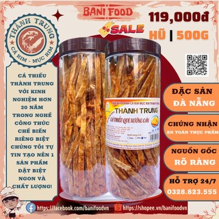 500G Cá Thiều Que Nướng Cán Thành Trung, Đặc Sản Đà Nẵng, Thơm ngon đặc biệt, Banifood đồ ăn vặt giá rẻ