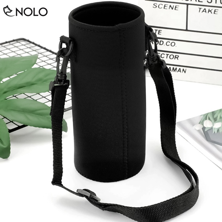 Túi Đựng Bình Giữ Nhiệt Có Dây Đeo Cho Bình Có Dung Tích Dưới 1000ml Đường Kính 8cm Chất Liệu Vải Poly Co Giãn Tốt
