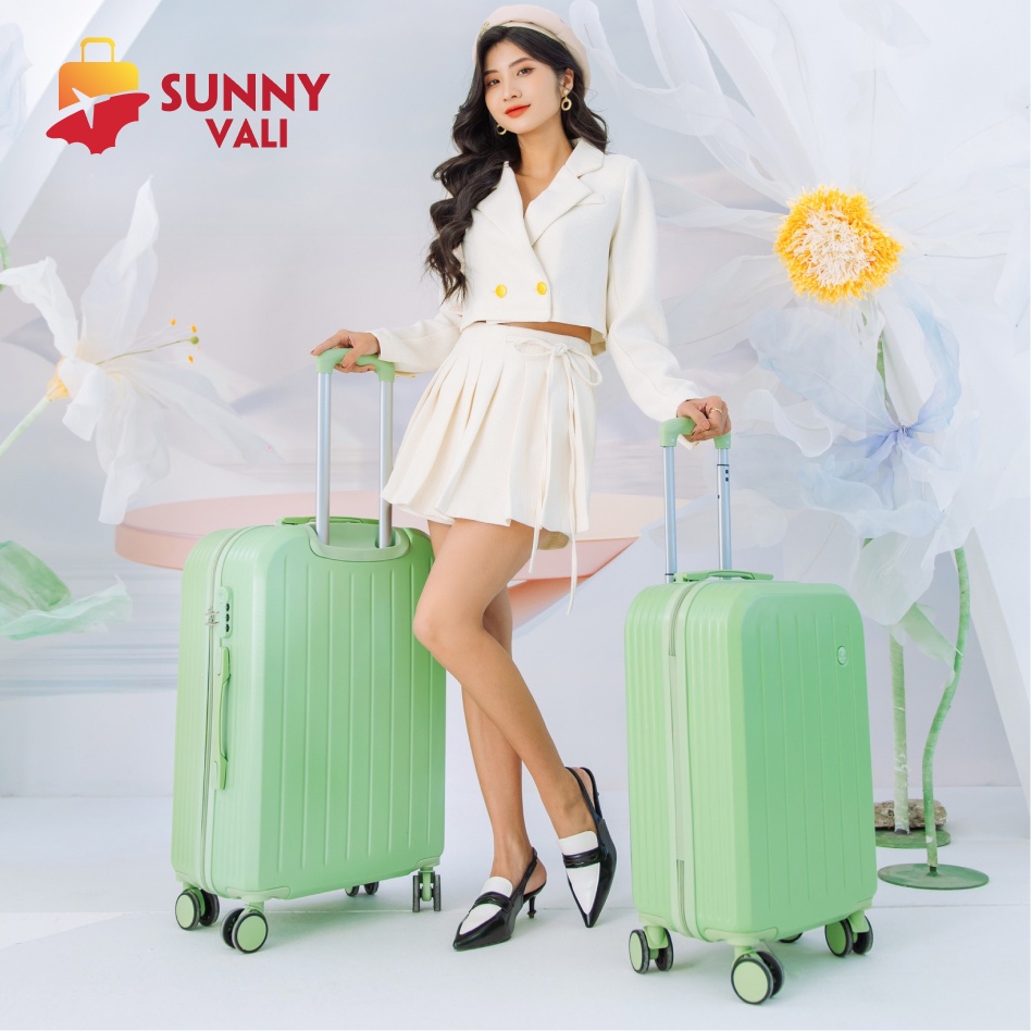 COMBO Vali SUNNY SV07 nhựa ABS + PC Bền Đẹp SIZE 20 + 24