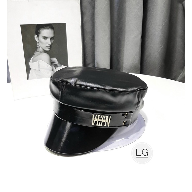 Mũ keppi đai chữ đen hot