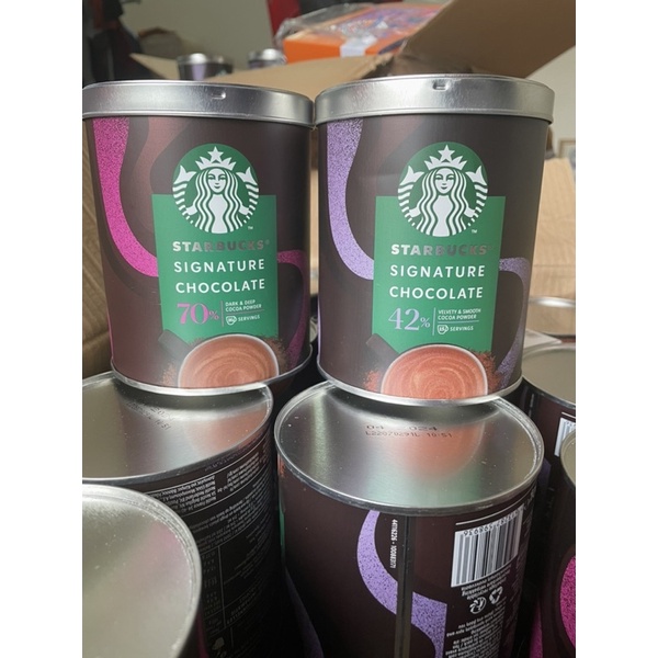 Bột Cacao Starbucks Signature Chocolate 42%, 70%_ mua tại Pháp đủ bill