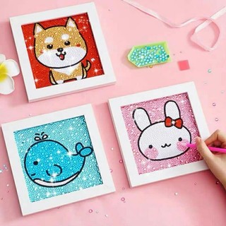 Đồ chơi đính đá kèm khung tranh cho bé rèn tập trung tốt