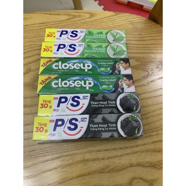 Combo 10 Tuýp Kem Đánh Răng PS, Closeup 30g Vị Ngẫu Nhiên