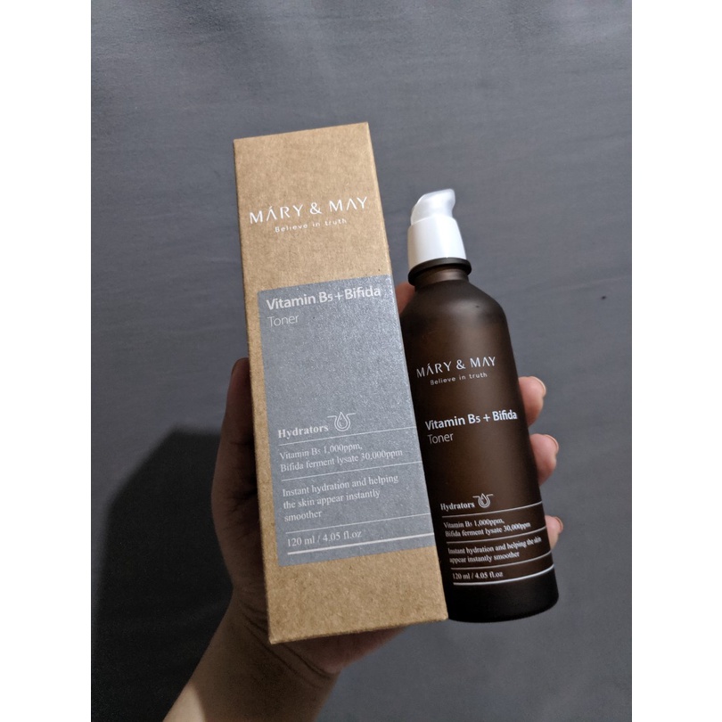 Nước Hoa Hồng Cân Bằng Phục Hồi Sáng Da Mary & May Vitamin B5 + Bifida Toner 120ml