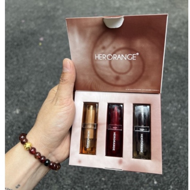 Sét 3 Son Mẫu Mới Herorange  Son Bóng Dưỡng Ẩm Lâu Trôi