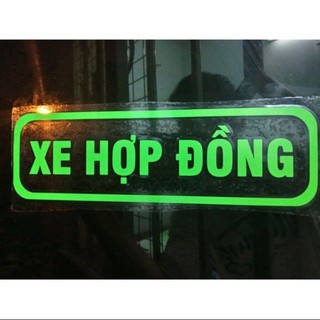 Tem phù hiệu xe hợp đồng, xe taxi decal dạ quang