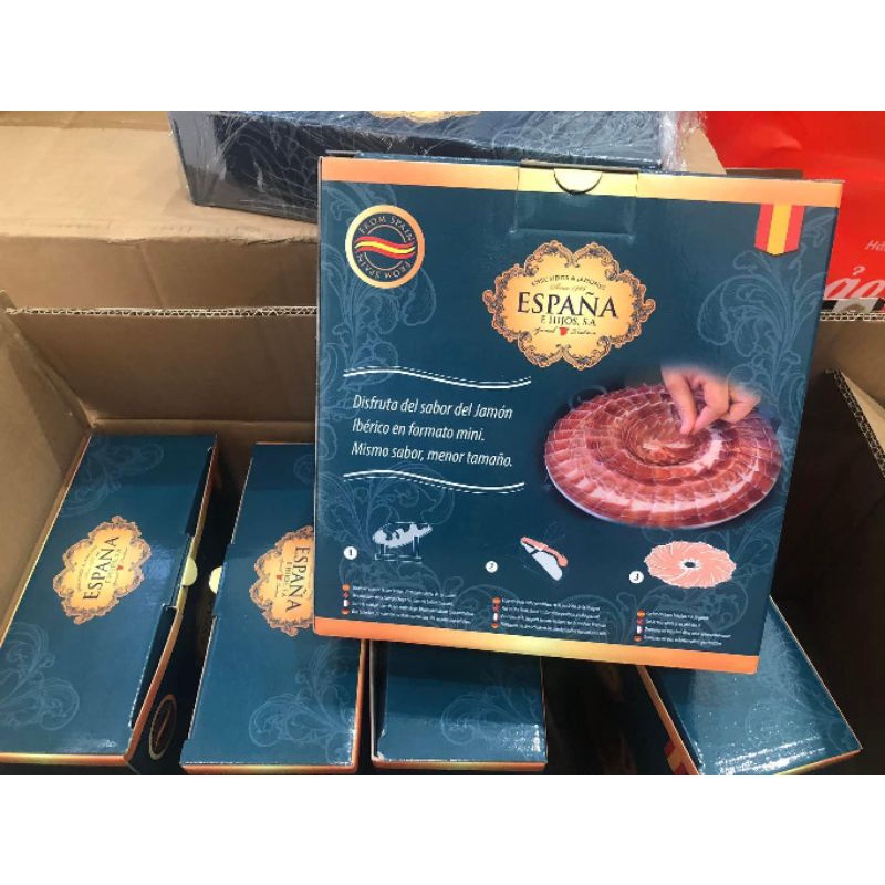 Đùi heo muối mini Jamon Iberico Espana Tây ban nha 1kg lợn đen hảo hạng