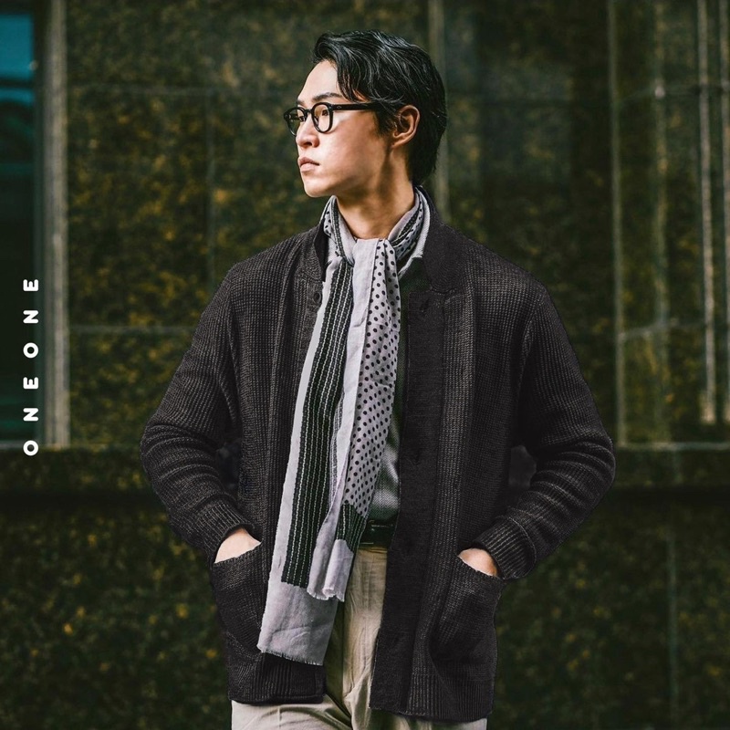 Áo khoác len zip Knit jacket