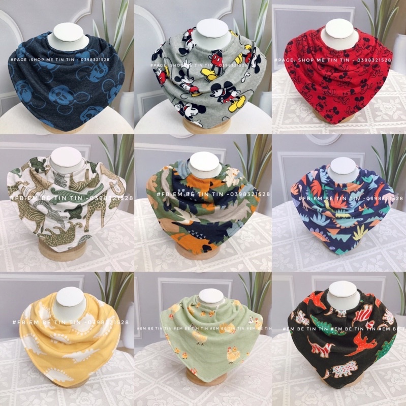 yếm cổ chất cotton cho bé-size:0-1,5y mã 894