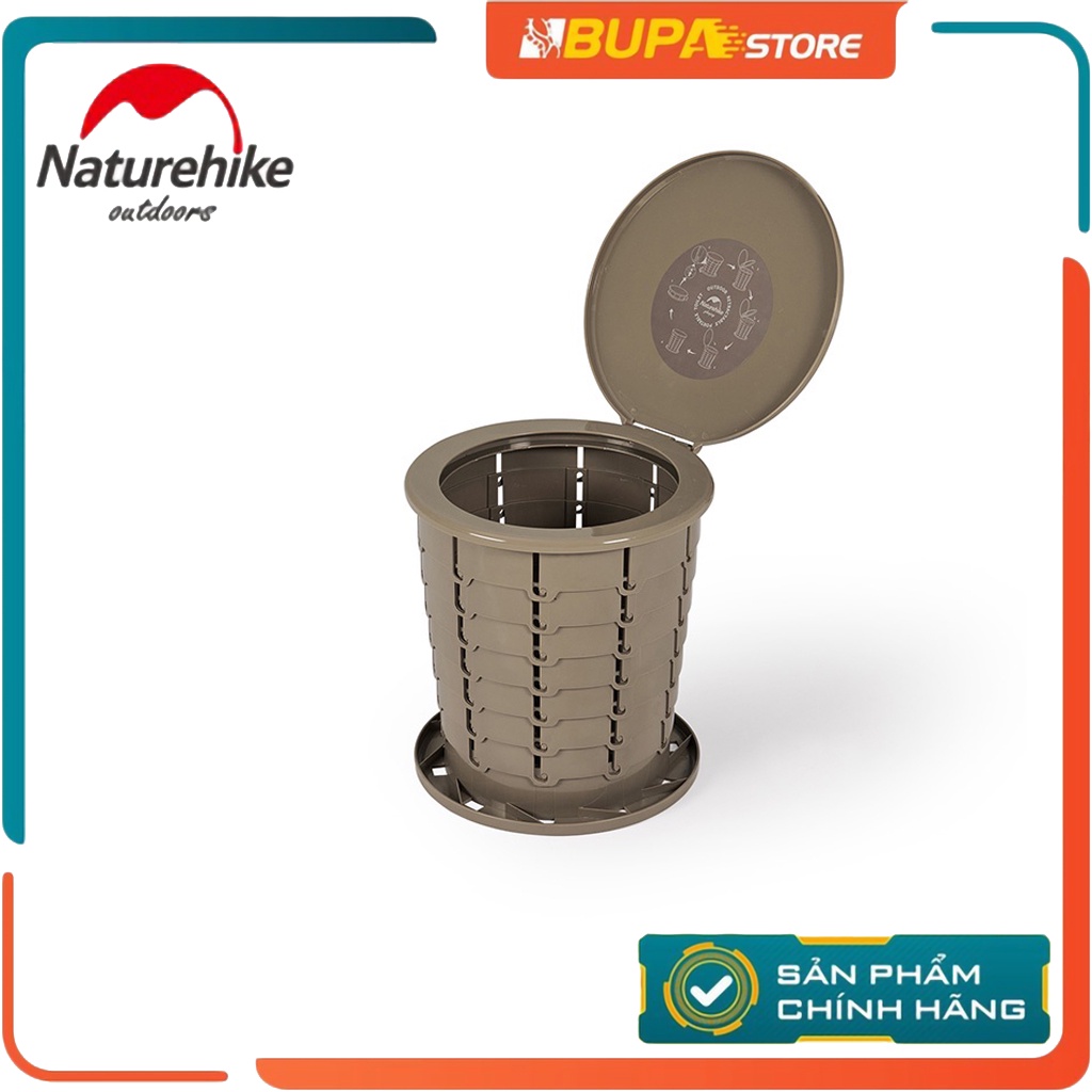 Bồn vệ sinh kiêm thùng rác gấp gọn Naturehike NH22SJ00B dã ngoại, du lịch