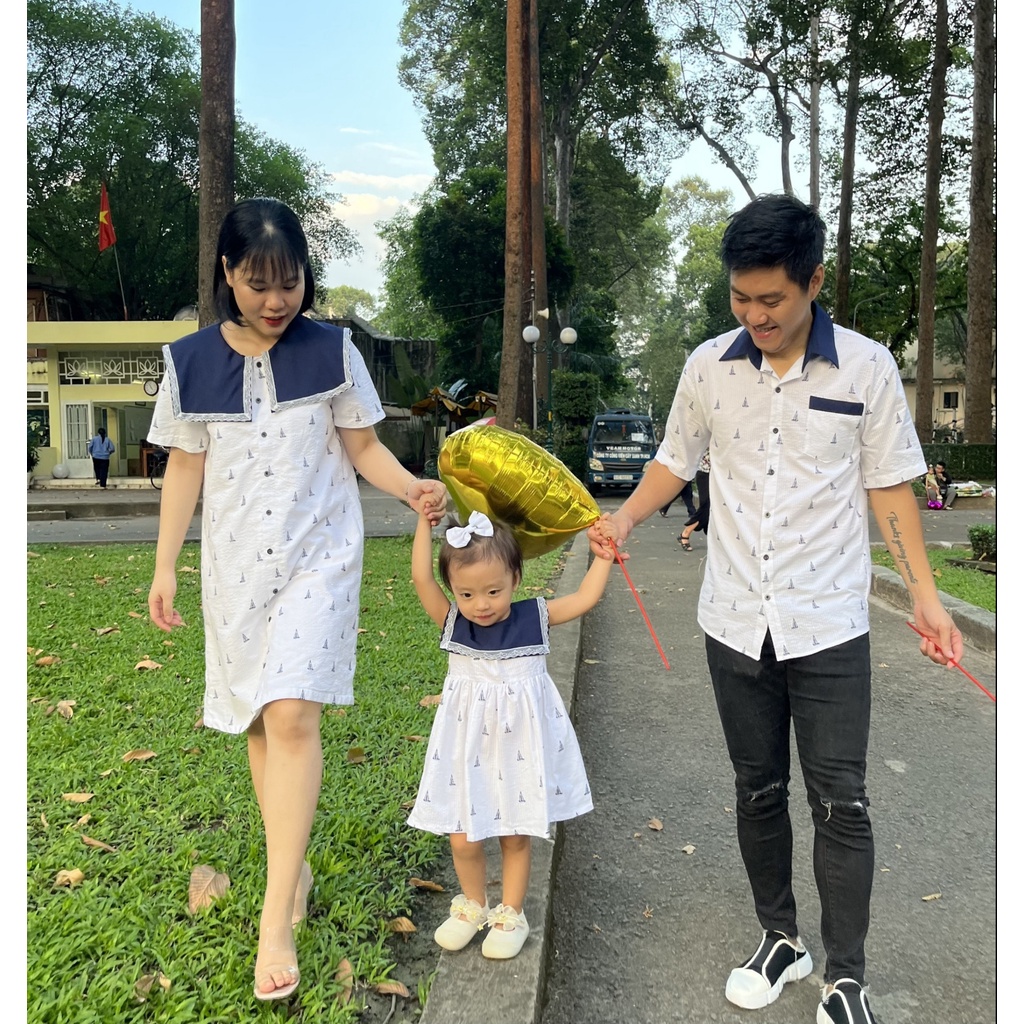 Set đồ đôi gia đình 4 người hàng thiết kế/ Mã sp003 Twinclothing
