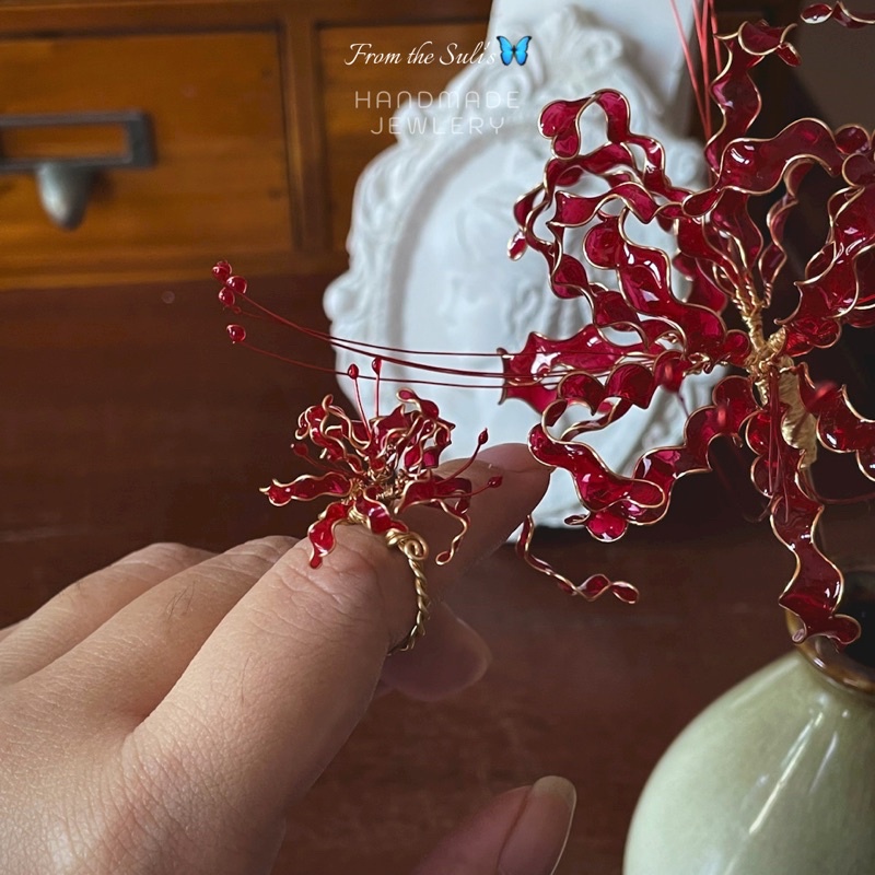 Nhẫn nữ thủ công Bỉ ngạn hoa