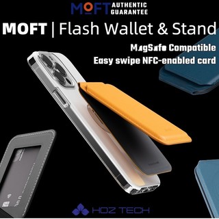 Moft snap flash wallet ví đựng thẻ nfc bằng da có nam châm và giá đỡ magsafe wallet stand