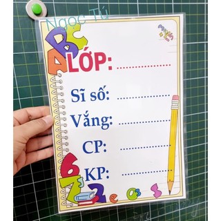 Tờ điểm danh sĩ số lớp cỡ A5, A4 có nam châm phía sau