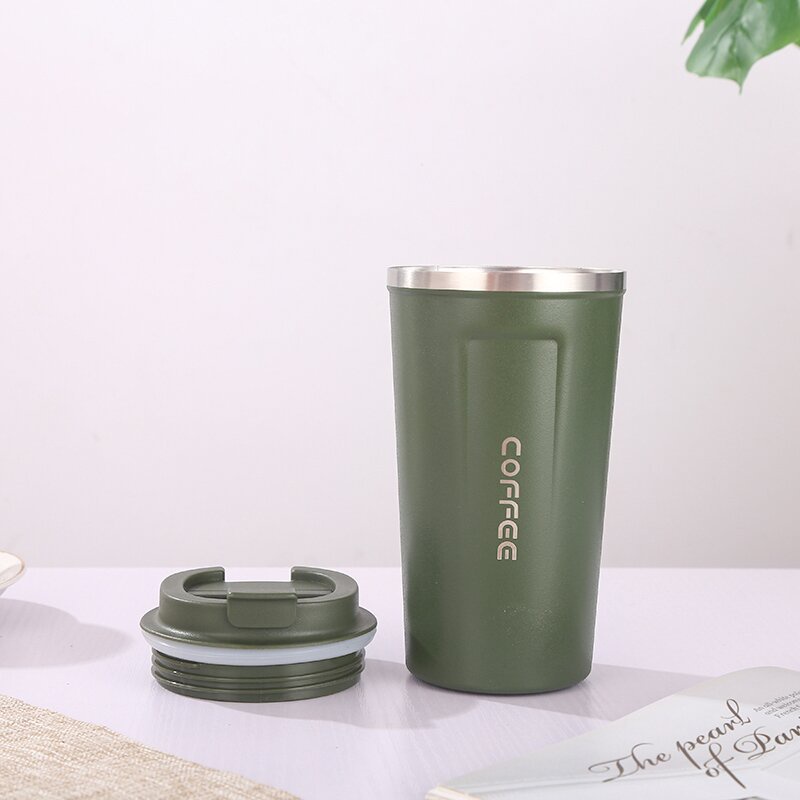 Ly giữ nhiệt Coffeeholic - Cốc giữ nhiệt Cà Phê Bằng Thép Không Gỉ 304 Khóa An Toàn Di Động Có Nắp Đậy Cho Văn Phòng