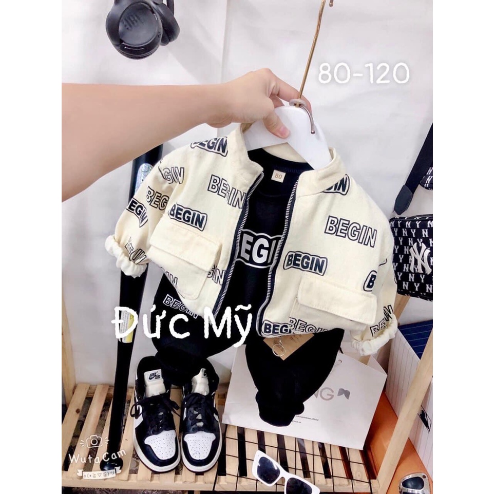 SET JEANS 3 CHI TIẾT CHO BÉ TRAI HÀNG QUẢNG CHÂU CHẤT SIÊU ĐẸP