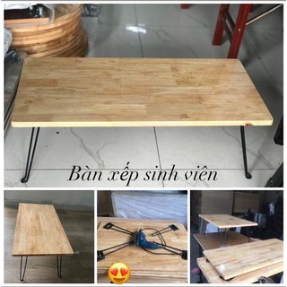 Bàn Xếp gỗ 40x80 chân sắt loại tốt