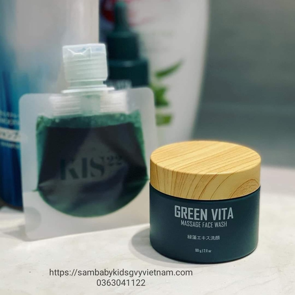 BỘT RỬA MẶT GREEN VITA KIS22, 80G