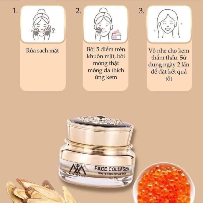 Kem Face Collagen DNA Cá Hồi - Tinh Chất Ampoule Saffron Chính Hãng