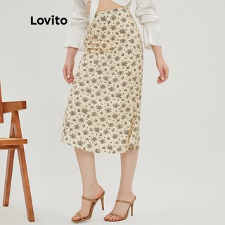 Lovito Chân Váy Đuôi Cá In Hoa Phong Cách Vintage Size L20E007