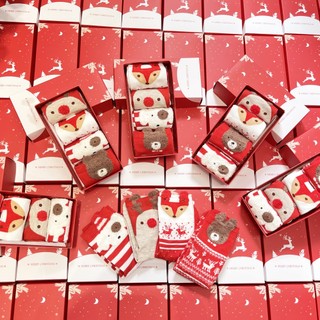 Tất Noel cổ cao họa tiết cực xinh - Vớ Noel cotton co dãn không xù quà tặng giáng sinh ý nghĩa, tinh tế