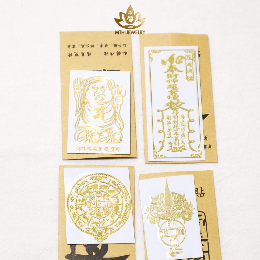 Ngẫu Nhiên Miếng dán linh phù mặt lưng điện thoại đẹp lung linh SANG - XỊN - MỊN