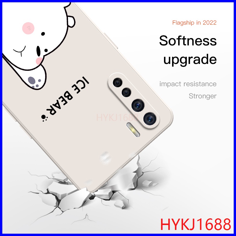 Ốp lưng OPPO A91 Ốp Điện Thoại tpu Silicon Hình Gấu Đội Mũ Thời Trang Cho OPPO A91 HBX
