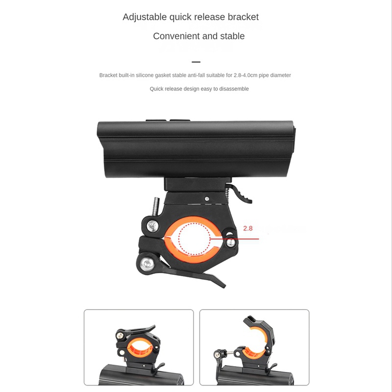 Đèn Pha Tích Hợp Sạc USB Bằng Hợp Kim Nhôm Cho Xe Đạp