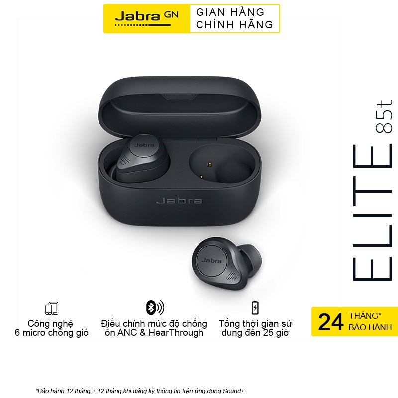 Tai Nghe Bluetooth True Wireless JABRA ELITE 85T - Hàng Chính Hãng