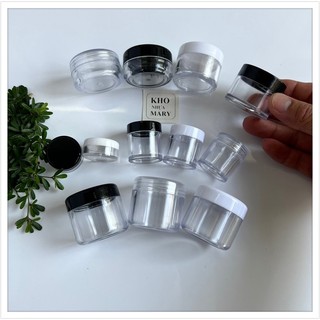 HỦ Kiếng 10g / 20g / 30g  - Lọ hủ nhựa nhỏ đựng kem , chiết Mỹ phẩm , làm mẫu thử hủ spa