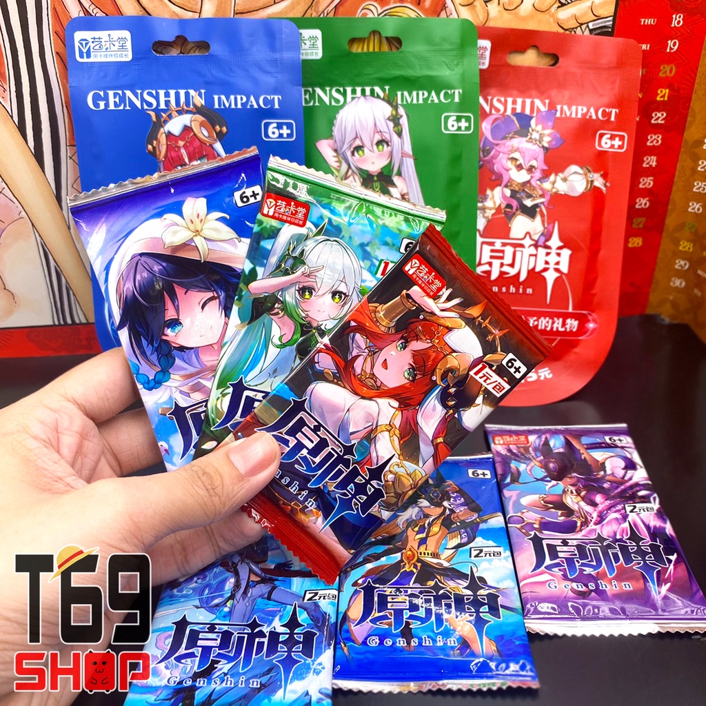 Pack nhân phẩm, gói thẻ nhân phẩm game Genshin Impact mẫu mới