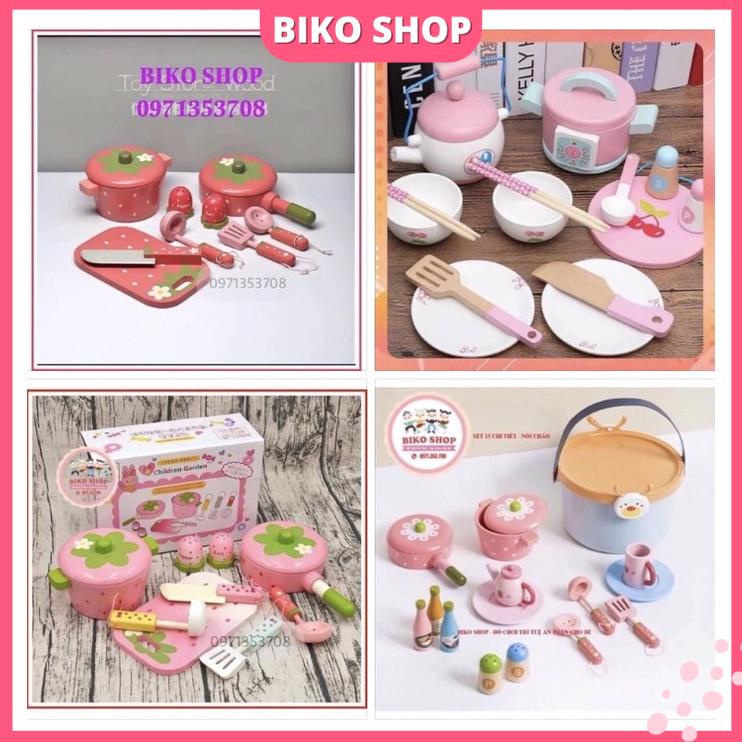 Sét nồi bằng gỗ cho bé( nhiều mẫu)