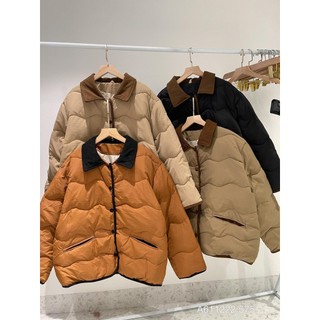 Áo khoác boosstore áo khoác phao cổ nhung bẻ