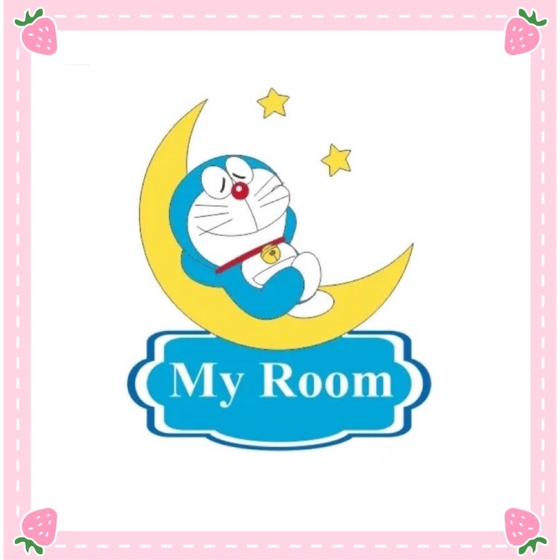 Decal dán cửa phòng Doremon Doraemon