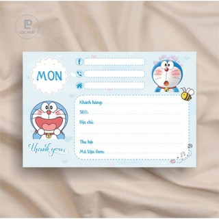 50 tờ phiếu giao hàng - phiếu ship Doremon siêu xinh 11×16cm