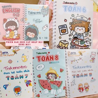 Sổ takenote toán 6 7 8 9 anh 5-12 phiên bản 2023 lò xo a6